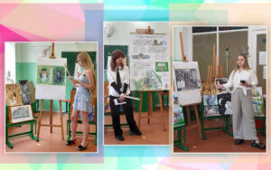 Фотоогляд захисту проєктів вихованок Дизайн-студії “Арт-графіка”.